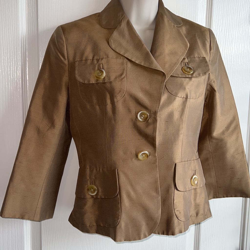 Banana Republic Raw Silk Jacket With Lining